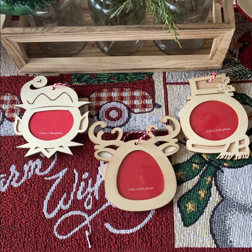 Christmas photo wooden ornaments